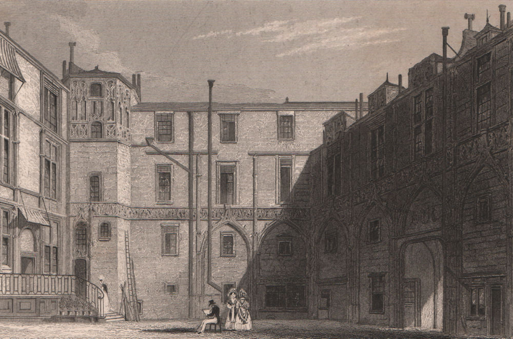 PARIS. Hotel du Freux. BICKNELL 1845 old antique vintage print picture